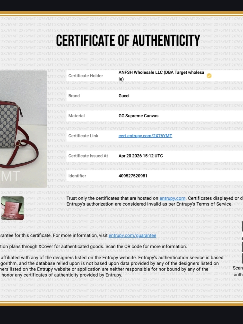 GUCCI GG Supreme Monogram Boston 35 Beige Blue Hibiscus Red..Authentic w/COA. - Picture 16 of 16